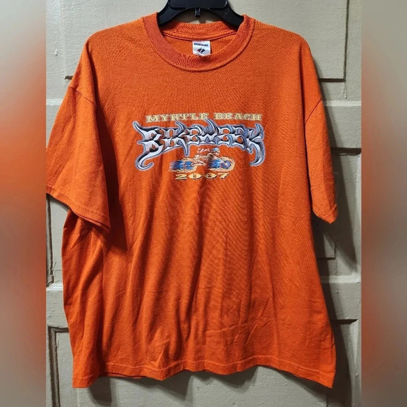 Myrtle Beach Bike Week 2007 Skeleton Graphic Tee GUC - Picture 1 of 5